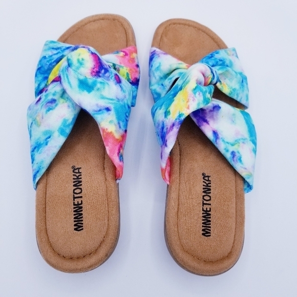 Minnetonka Tie Dye Sarong Sandals NWOT size 7 - Picture 2 of 10